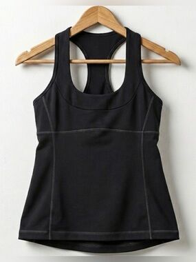 Lululemon Built In Bra Racerback Tank Top Black Size 6